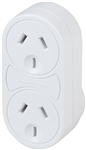 SURGE PROTECTOR MAINS DBL OUTLET WHT