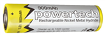 12V AAA 900mAh Rechargeable NiMH Powertech Battery  Nipple