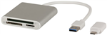 CARD READER USB 30 MULTI WTYPE C ADPTR