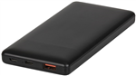 10000MAH POWER BANK WITH USBC PD AND USBA PORTS  BLACK