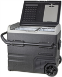 55L Brass Monkey Portable Dual Zone FridgeFreezer with Wheels and Battery Compartment