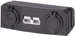 SURFACE MOUNT BRACKET WITH 50A BATTERY CONNECTOR DOUBLE USBA AND CIGARETTE SOCKETS