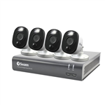 SWANN 4CH 1080P DVR KIT WITH 4 X 1080P PIR BULLET CAMERAS WITH WARNING SPOTLIGHTS