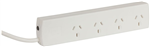 PWRBRD 4WAY OLOAD LEAD 1M WHT
