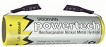 12V AAA 900MAH RECHARGEABLE NIMH POWERTECH BATTERY  SOLDER TAG