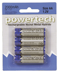 12V 2000mAh AA NiMH Batteries  Pack of 4