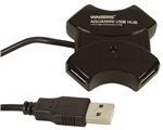 HUB USB20 4PORT UNPWRD BLK