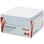 ESSELTE RULED SYSTEM CARDS 127 X 76MM WHITE PACK 500