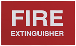 ADHESIVE FIRE EXTINGUISHER SIGN 100 X 60 MM