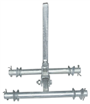 Wobble Roller Stems  Brackets  4 x Wobble Roller Bracket Double Swivel