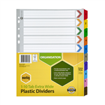MARBIG 36250 DIVIDERS INDEX EXTRA WIDE A4 COLOUR 110 TAB