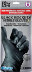Black Rocket Nitrile Gloves Medium PK10