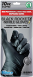 Black Rocket Nitrile Gloves Extra Large PK10