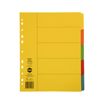MARBIG 37180 EXTRA WIDE DIVIDERS A4 5 TAB MANILLA BRIGHT