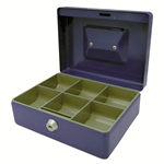 ESSELTE CLASSIC CASH BOX 200 X 150 X 80MM SIZE 8 BLUE