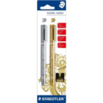 MARKER STAEDTLER METALLIC SILVER  GOLD PK2