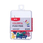 ESSELTE PUSH PINS ASSORTED PACK 50