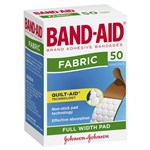 BANDAID ADHESIVE FABRIC STRIPS 50 PACK
