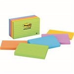 POSTIT 6355AU LINED NOTES 76 X 127MM JAIPUR PACK 5