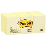 POSTIT 653 MINI NOTES 36 X 48MM CANARY YELLOW PACK 12