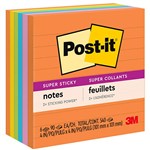 POSTIT 6756SSUC SUPER STICKY LINED NOTES 98 X 98MM RIO DE JANEIRO PACK 6