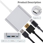 LOCALWORKS 3 IN 1 USB TYPE C HUB WITH 4K HDTV PORT