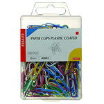 ESSELTE 40845 PAPER CLIPS PLASTIC COATED 28MM BOX 200