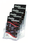 DEFLECTO BROCHURE HOLDER 4TIER A5 CLEAR