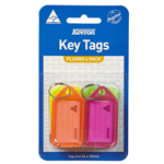 KEVRON ID38 KEYTAGS ASSORTED FLUORESCENT PACK 4
