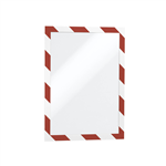 DURABLE DURAFRAME SECURITY FRAME A4 REDWHITE PACK 2