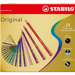 STABILO ORIGINAL COLOUR PENCIL METAL TIN 23