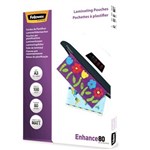 FELLOWES ENHANCE LAMINATING POUCH MATTE 80 MICRON A3 CLEAR PACK 100