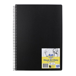 SPIRAX P704 PP VISUAL ART DIARY A4 120 PAGE BLACK SO