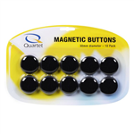 QUARTET MAGNET BUTTONS 30MM BLACK PK10