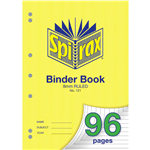 SPIRAX 121 BINDER BOOK 96 PAGE A4 8MM RULED
