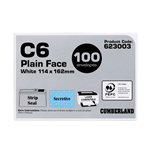 CUMBERLAND ENVELOPE 114X162MM WHITE BOX100