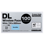 CUMBERLAND ENVELOPE 110X220MM WHITE BOX100