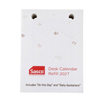 SASCO CALENDAR REFILL TOP HOLE 76X102MM