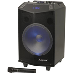 12 INCH RECHARGEABLE PA SPEAKER WITH WIRELESS MICROPHONE