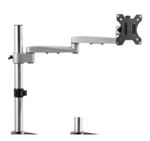 ASTROTEK MONITOR STAND DESK MOUNT 44CM ARM FOR SINGLE LCD DISPLAY 21522 236 24 27 8KG 30 TILT 180 SWIVEL 360 ROTATE VESA 75X75