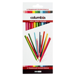 COLUMBIA COLOURSKETCH TRIANGULAR PENCIL ASSORTED PACK 12