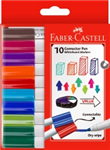 FABERCASTELL CONNECTOR WHITEBOARD MARKER BULLET ASSORTED PACK 10