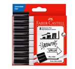 CONNECTOR WHITEBOARD MARKERS BLACK  PACK OF 8