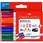 FABERCASTELL WHITEBOARD MARKERS BULLET CONNECTOR  WALLET 6
