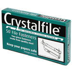 CRYSTALFILE 2 PIECE PAPER FASTENERS BOX 50