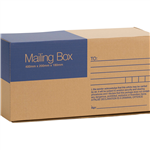 CUMBERLAND MAILING BOX PRINTED ADDRESS FIELDS 400 X 200 X 180MM BROWN
