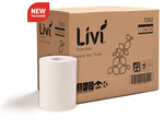 LIVI EVERYDAY HAND TOWEL ROLL 1PLY 80M WHITE CARTON 16