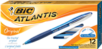 BIC ATLANTIS RETRACTABLE BALLPOINT PEN 10MM BLUE
