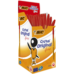 BIC CRISTAL ORIGINAL BALLPOINT PENS FINE RED BOX 49