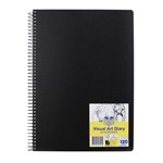 SPIRAX P704 PP VISUAL ART DIARY A4 120 PAGE BLACK SO